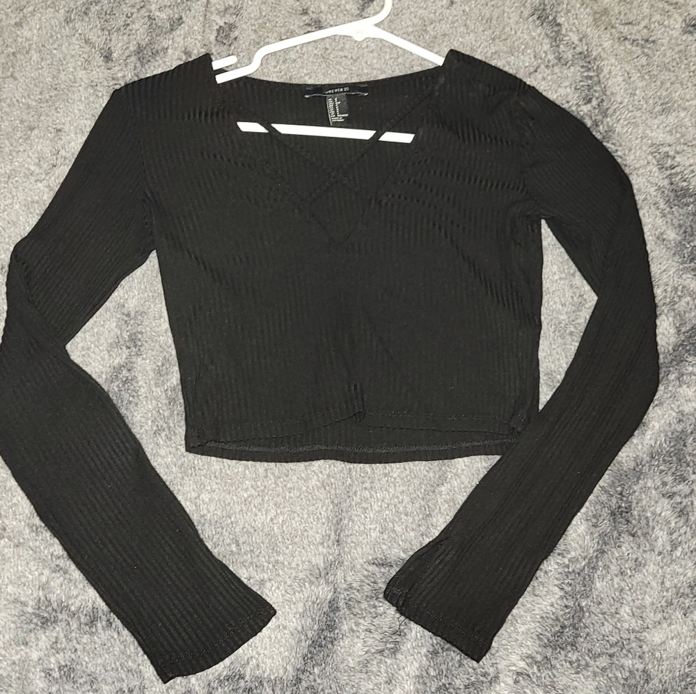 Black Crop top